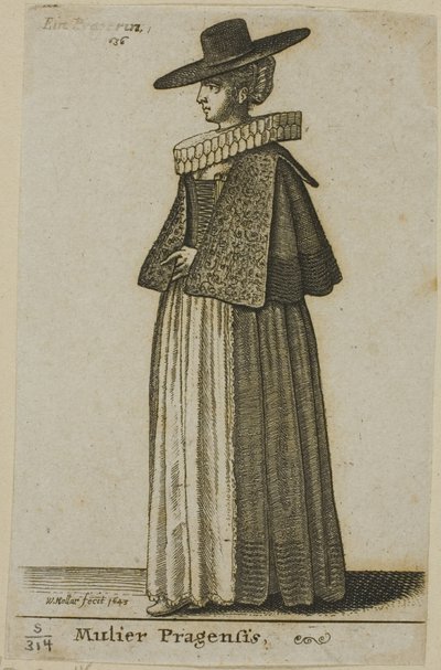 Frau aus Prag von Wenceslaus Hollar