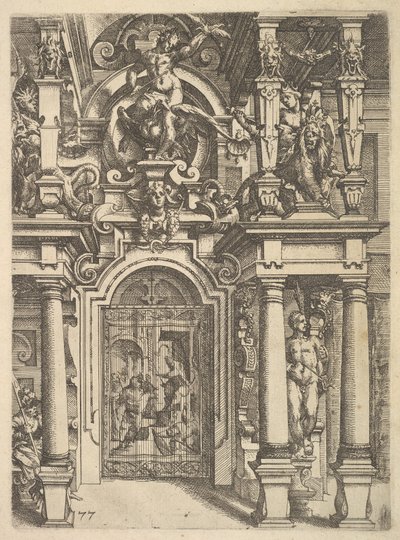 Ornamentplatte aus Architettura, 1598 von Wendel Dietterlin the Elder