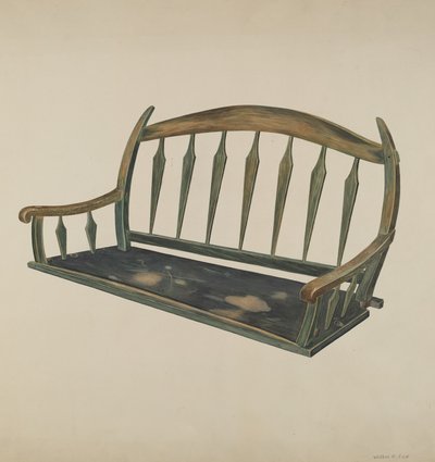 Präriewagen-Sitz, ca. 1937 von Wilbur M Rice