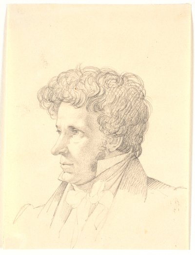 Mandsporträt. Profil nach links von Wilhelm Bendz