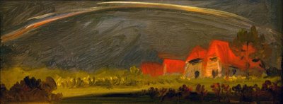 Gewitterlandschaft mit Regenbogen von Wilhelm Busch