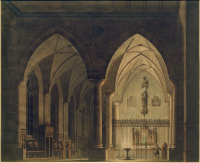 Gotisches Kircheninneres von Wilhelm Gail