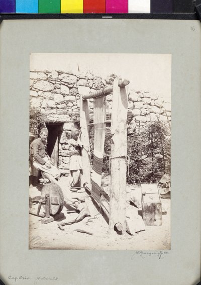Webstuhl in Knidos am Kap Krio von Wilhelm J. Burger