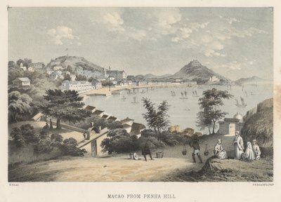 Macao vom Penha-Hügel, 1855 von Wilhelm Joseph Heine