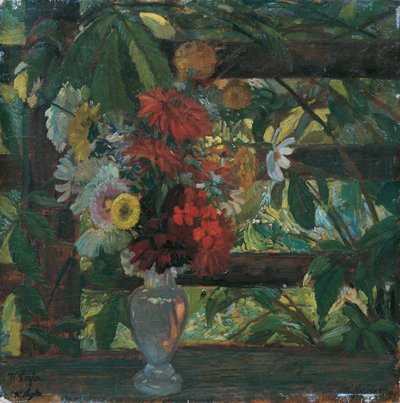 Laube mit Blumen von Wilhelm Legler