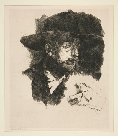 Ein Raucher von Wilhelm Maria Hubertus Leibl