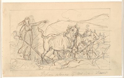 "Gefion pflügt das Gebirge ins Meer" von Wilhelm Marstrand