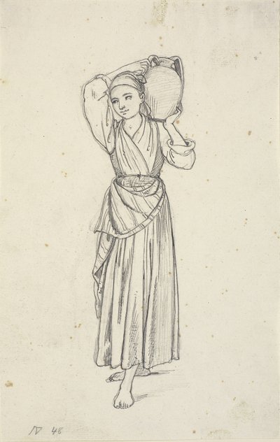 Frau mit Krug auf der Schulter von Wilhelm Marstrand
