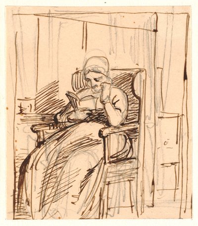 Lesende alte Dame von Wilhelm Marstrand