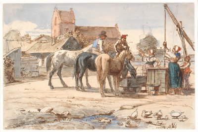 Am Brunnen außerhalb des Dorfes von Wilhelm Marstrand