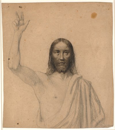Segnender Christus. Halbfigur en face von Wilhelm Marstrand