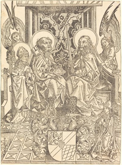 Heilige Petrus und Paulus unter einem Baldachin von Wilhelm Pleydenwurff