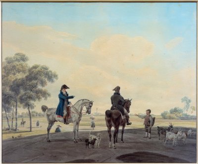 Zwei Reiter vor einer Landschaft von Wilhelm von Kobell