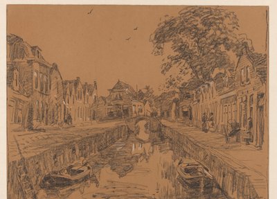 Kanal mit alten Häusern von Willem Bastiaan Tholen