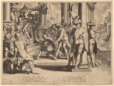 Allegorie der Gerechtigkeit von Willem Swanenburgh, after Joachim Anthonisz Wtewael