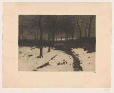 Waldweg in Ewijkshoeve von Willem Witsen (signed by artist)