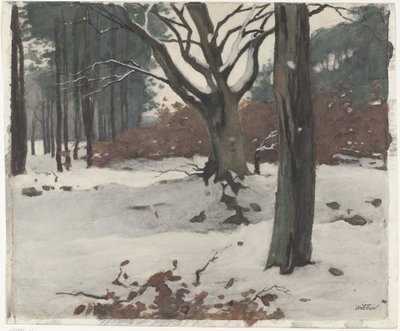 Bäume im Schnee von Willem Arnoldus Witsen