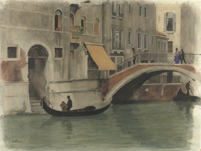 Brücke über einen Kanal in Venedig von Willem Arnoldus Witsen