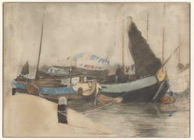 Vertäute Boote von Willem Arnoldus Witsen