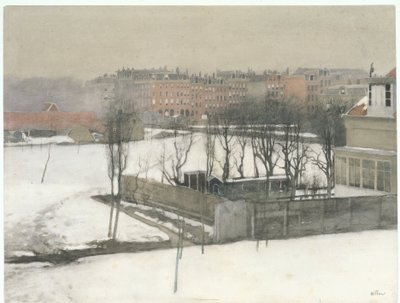 Blick auf den Oosterpark im Schnee von Willem Arnoldus Witsen
