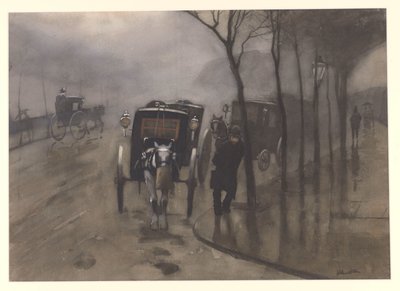 Wartende Kutschen, London von Willem Arnoldus Witsen