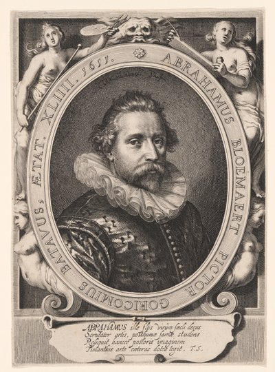 Porträt von Abraham Bloemaert von Willem van Swanenburgh