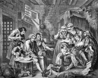Der Werdegang eines Wüstlings von William (after) Hogarth