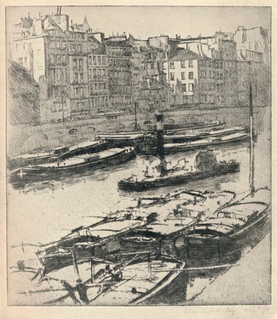 Quai des Grands Augustins, 1915 von William A Levy