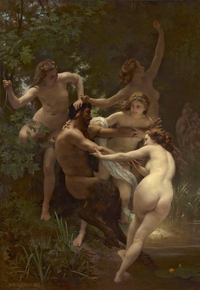 Nymphen und Satyr, 1873 von William Adolphe Bouguereau