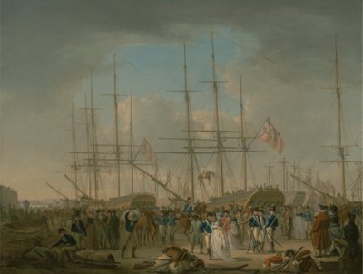 Husaren gehen in Deptford an Bord von William Anderson