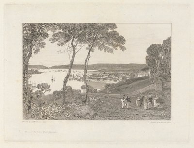 Plymouth Dock von Mount Edgecumbe von William Bernard Cooke