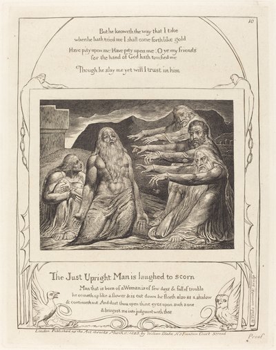 Hiob wird von seinen Freunden getadelt von William Blake