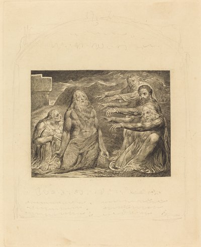 Hiob wird von seinen Freunden getadelt von William Blake