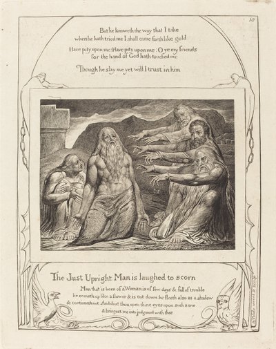 Hiob wird von seinen Freunden getadelt von William Blake