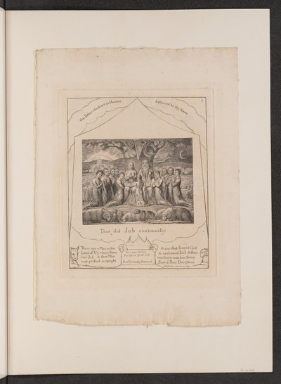 Hiob und seine Familie von William Blake