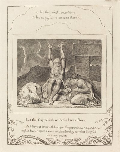 Hiobs Verzweiflung, 1825 von William Blake