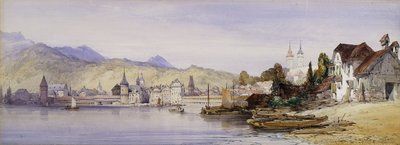Luzern vom See aus, 1862 von William Callow
