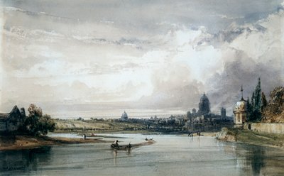 Paris aus der Ferne gesehen, ca. 1835-1900 von William Callow