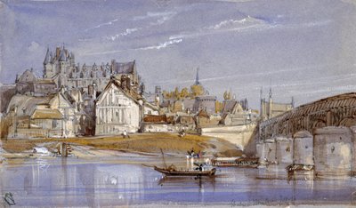 Das Schloss von Amboise an der Loire von William Callow