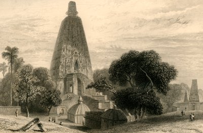 Großer Tempel in Bode Gyah, 1835 von William Daniell