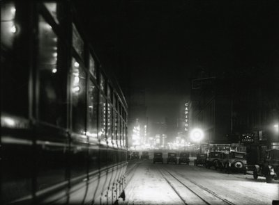 Nachtansicht in der Nähe des Times Square, ca. 1919-20 von William Davis Hassler