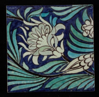 Jugendstil-Fliese (glasierte Irdenware) von William de Morgan