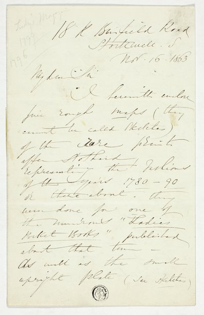 Brief von William Edward Frost von William Edward Frost