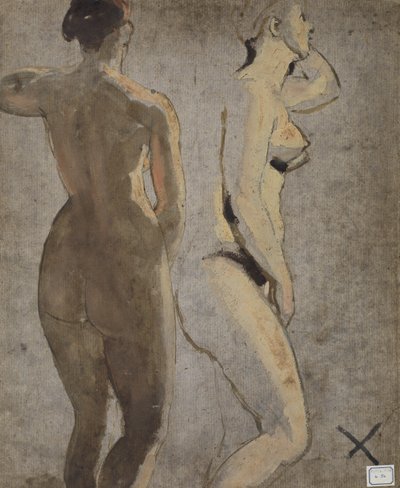 Zwei stehende weibliche Akte von William Etty