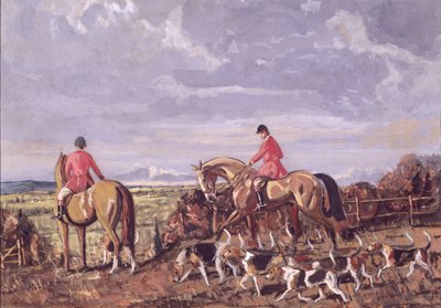 Hunde bei der Jagd von William Frank Calderon