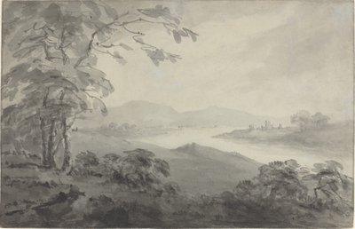 Flusslandschaft mit Ruinen von William Gilpin