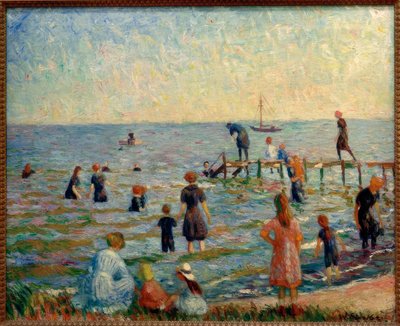 Baden in Bellport, Long Island von William Glackens