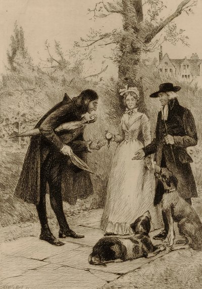 Ohne Titel (Paar trifft einen Mann) von William Harry Warren Bicknell