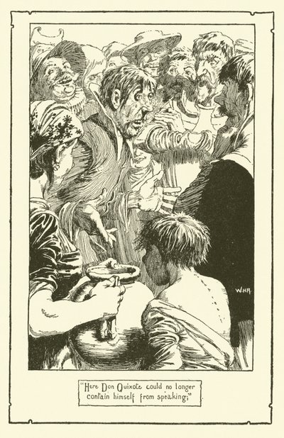 Illustration für Don Quijote von William Heath Robinson