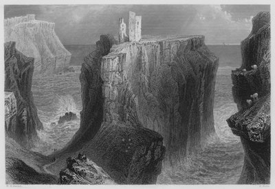 Dunseverick Castle, County Antrim (Stich) von William Henry (after) Bartlett